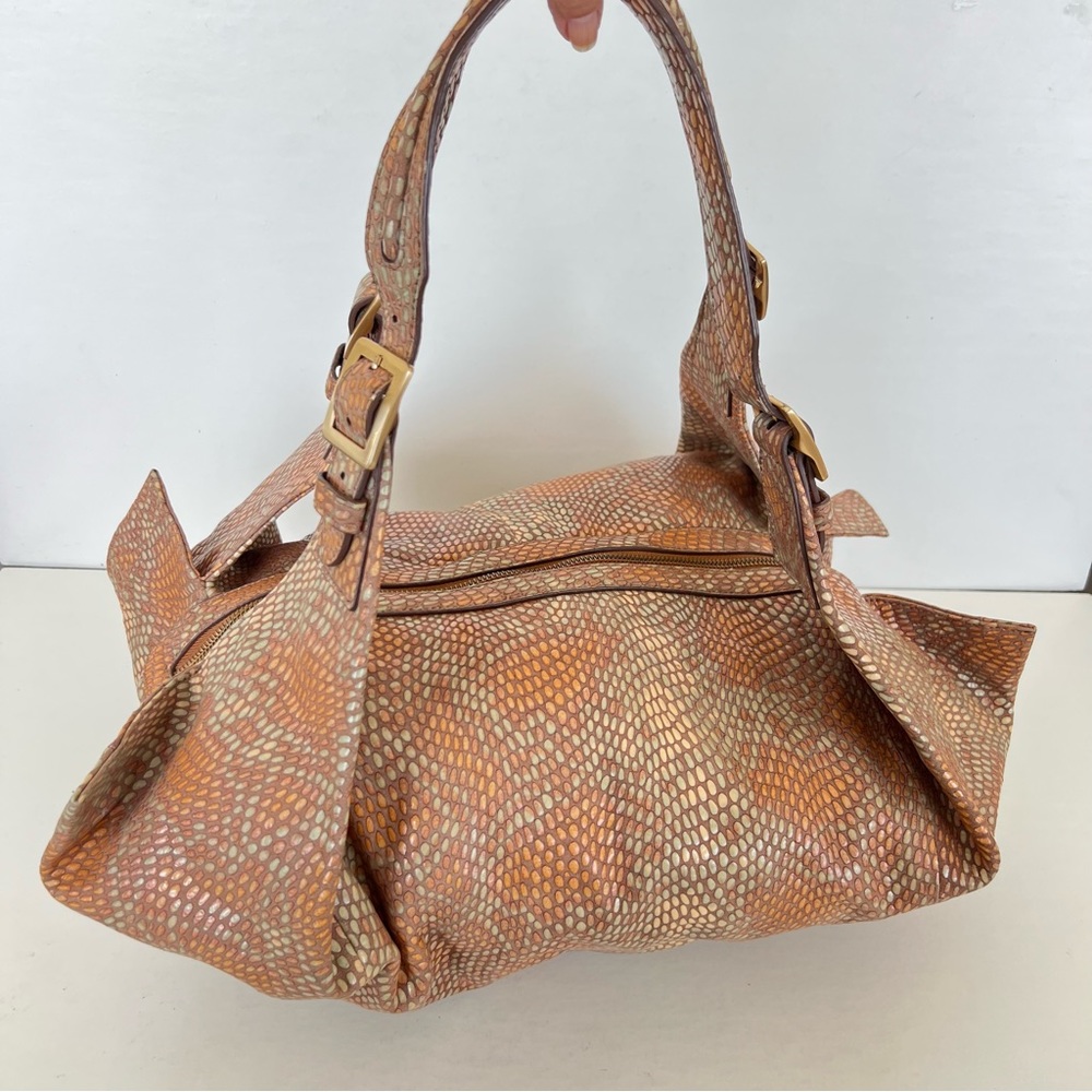 SONDRA ROBERTS Multicolor Python Print Leather Do… - image 6